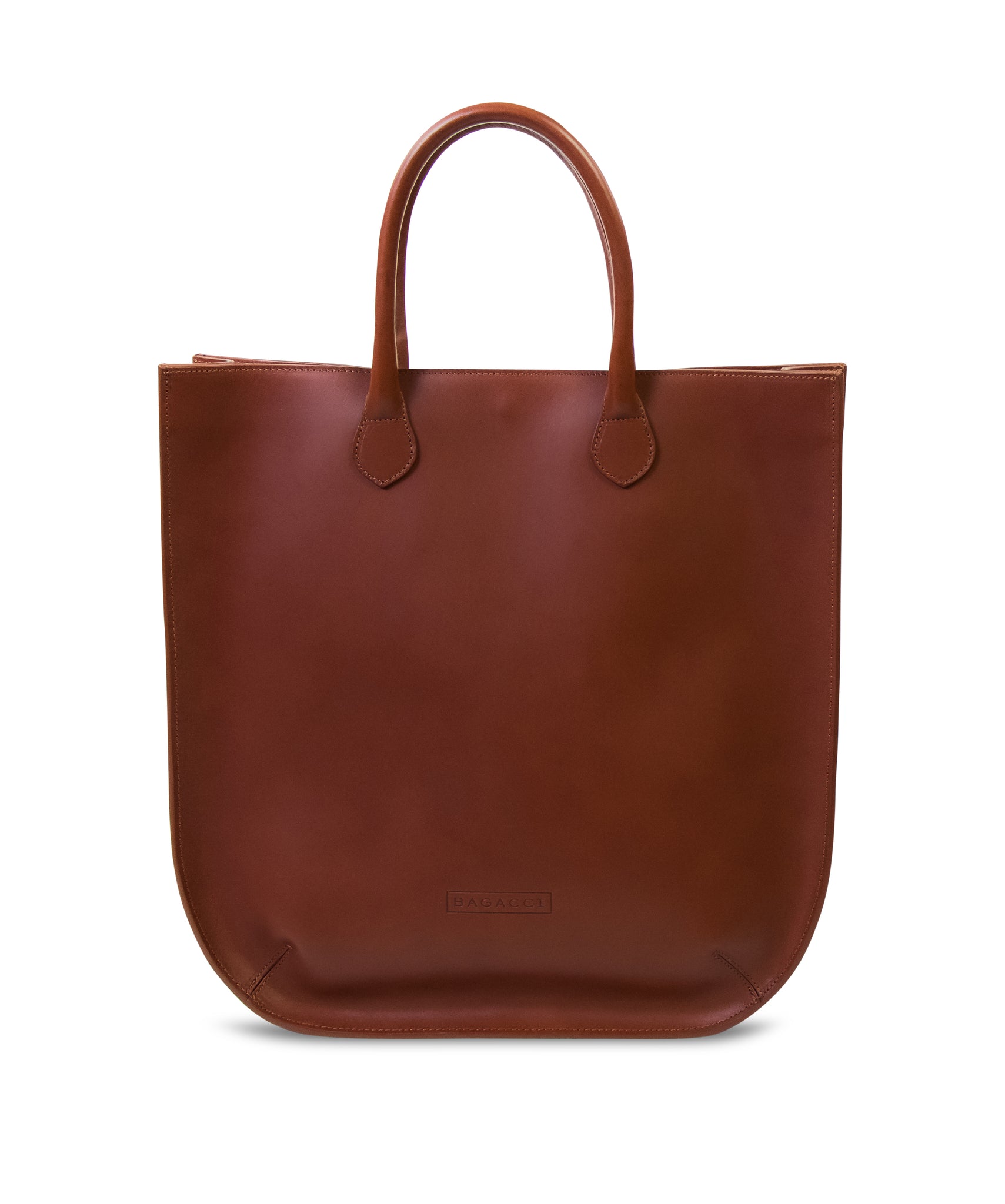 Brown Leather Tote - Top Grain Cowhide - Made in Italy